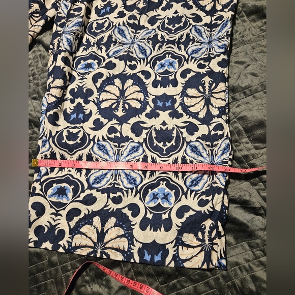 Rachel Zoe Blue & Cream Linen Blend Paisley Print Wide Leg Pants Size 3X NWT - Picture 9 of 12